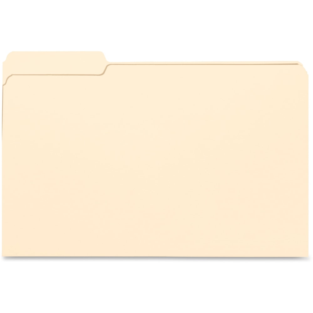 Business Source 1/3 Tab Cut Legal Top Tab File Folders - 8 1/2in x 14in - 3/4in Expansion - Stock - Manila - 100 / Box, 99724 MPN:99724