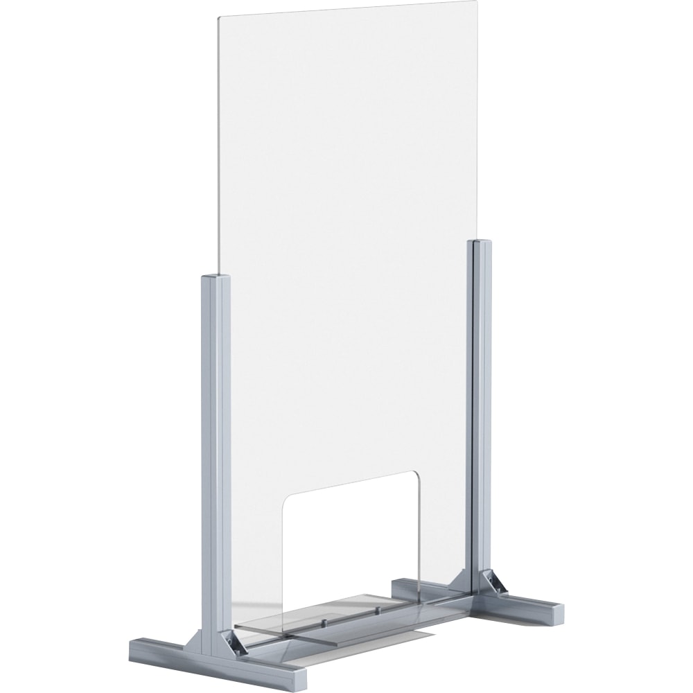 Lorell Removable Shelf Glass Protective Screen, 24in x 36in, Clear MPN:LLR55670