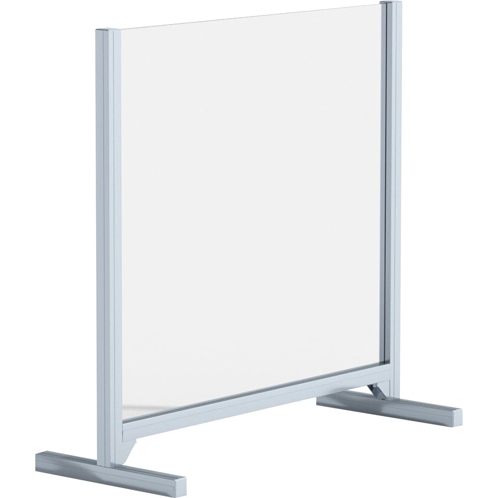 Lorell Adjustable Glass Protective Barrier, 30in x 29in, Clear MPN:LLR55674