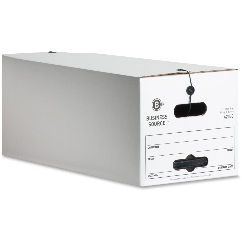 Business Source Light Duty Letter Size Storage Box - External Dimensions: 12inx 24in Depth x 10in - 350 lb - 42050 MPN:42050