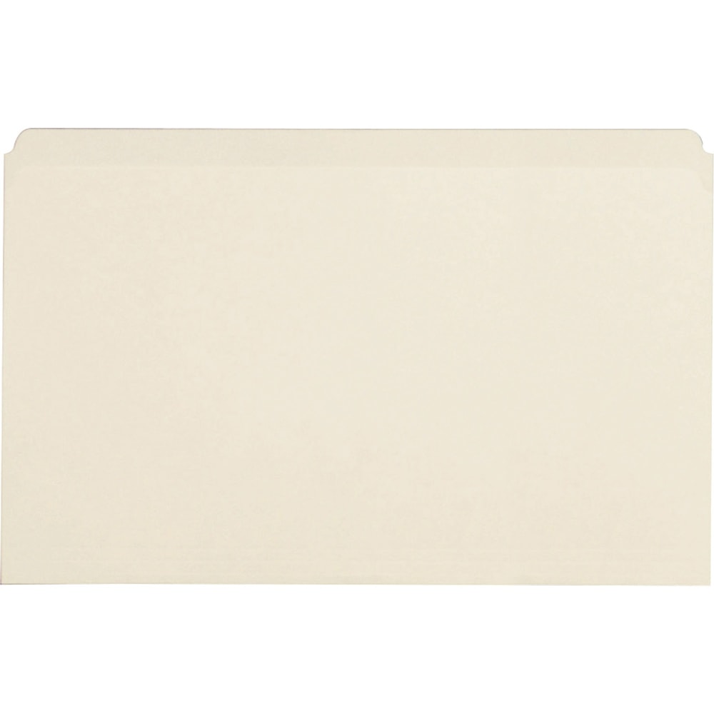 Business Source Straight Tab Cut Legal Top Tab File Folders - 8 1/2in x 14in - Manila -100 / Box MPN:43566