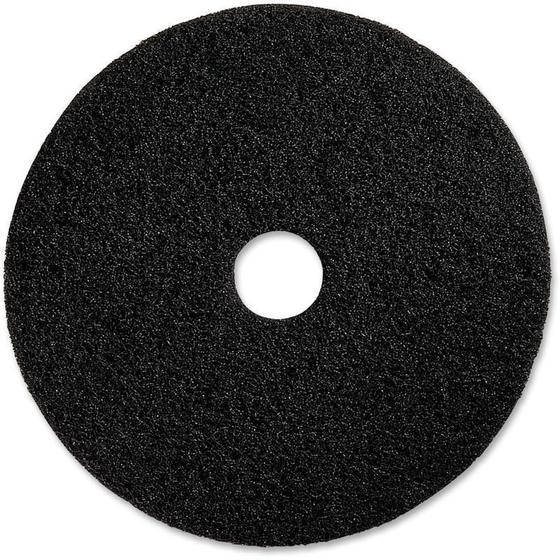 Genuine Joe Advanced Design Stripping Floor Pads, 20in Diameter, Black, Carton Of 5 MPN:94120