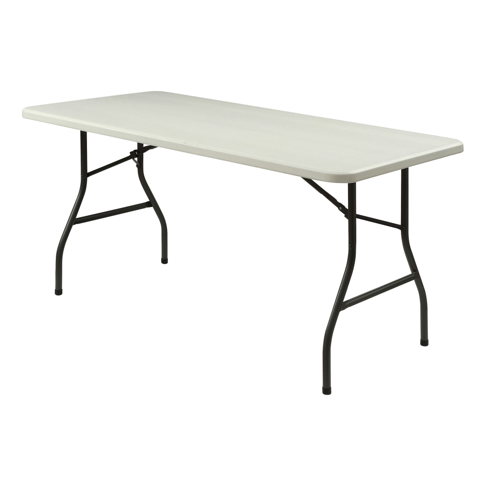 Lorell Ultra-Lite Economy Folding Table, 29-3/10inH x 72inW x 30inD, 600 Lb Capacity, Gray MPN:12347