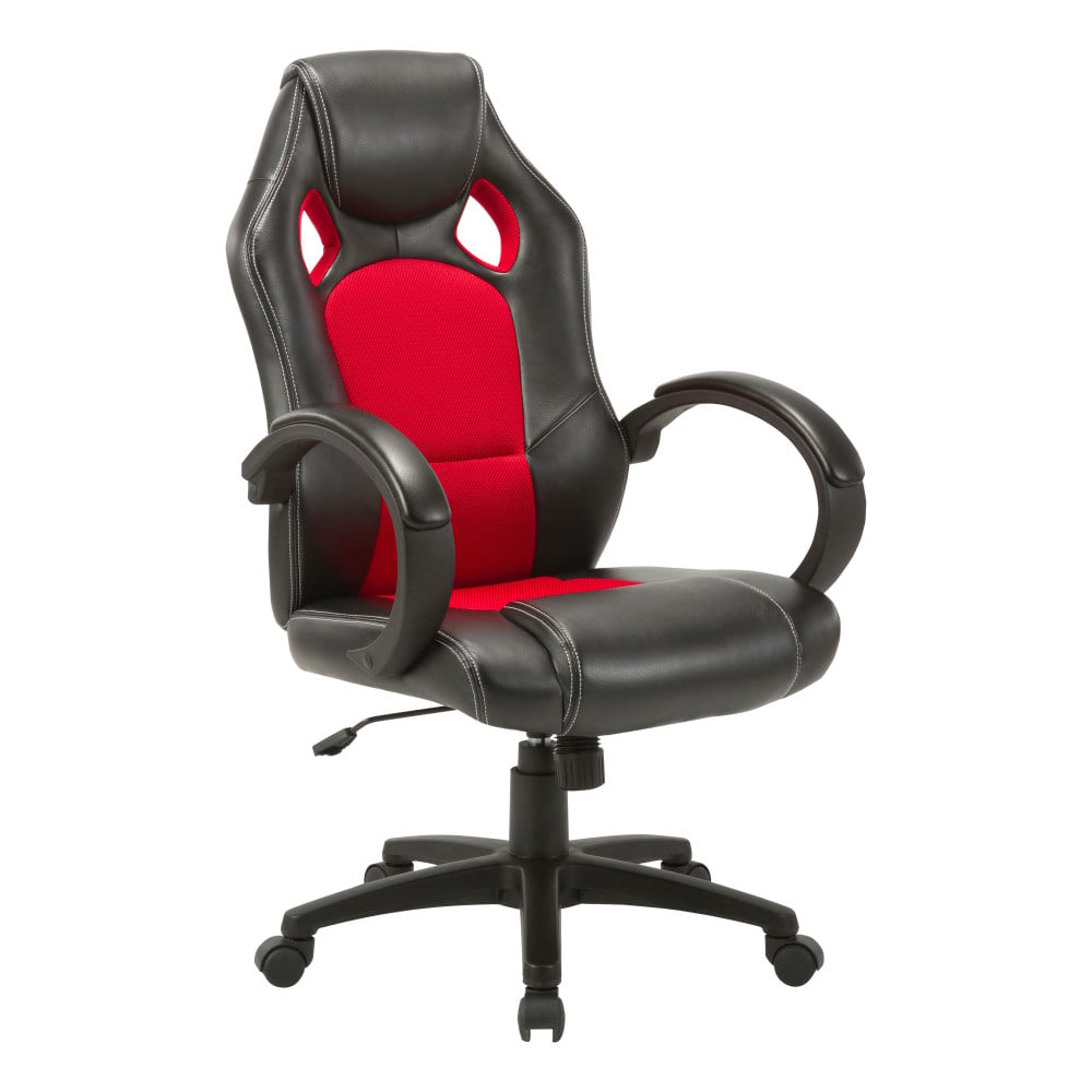 Lorell High-Back Gaming Chair, Black/Red MPN:LLR84392