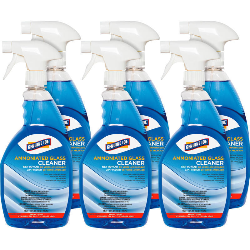 Genuine Joe Ammoniated Glass Cleaner Spray, 32 Oz Bottle, Box Of 6 MPN:99669CT