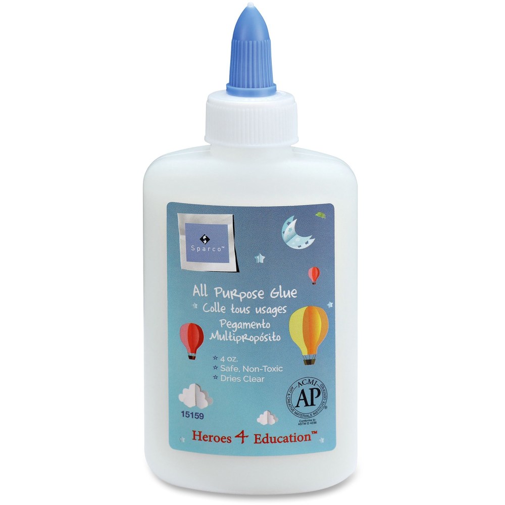 Sparco Washable School Glue, 4 Oz, White, Box Of 12 Bottles MPN:15159