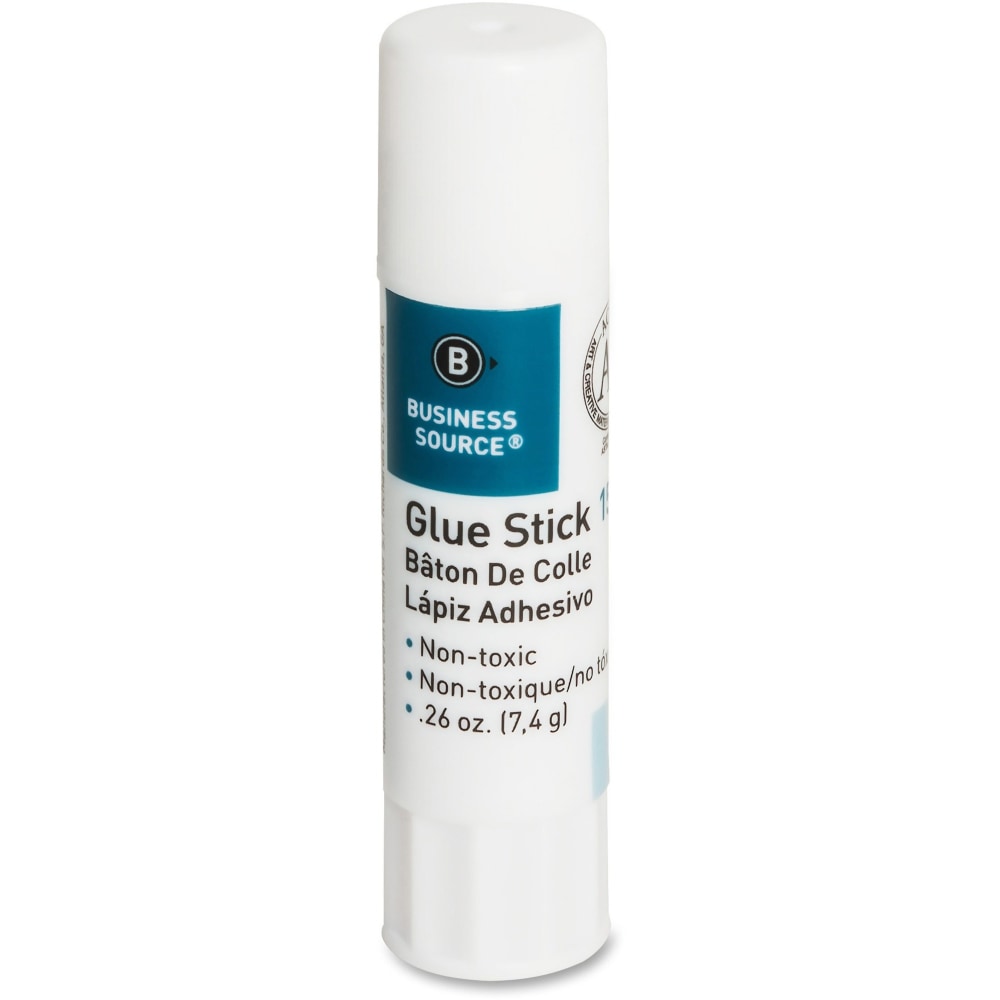 Business Source Glue Stick - 0.26 oz - White - 30 / Box MPN:00330