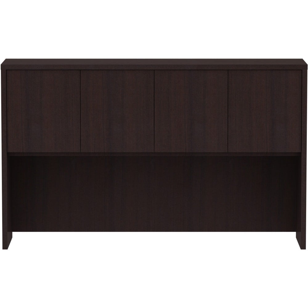 Lorell Laminate 4-Door Hutch, 36inH x 60inW x 15inD, Espresso MPN:18270