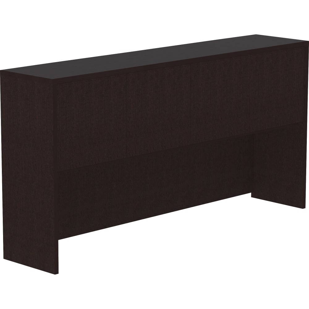 Lorell Essentials 71inW 4-Door Credenza Hutch, Espresso MPN:LLR18214