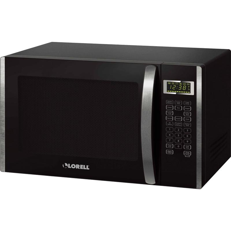 Lorell Microwave - Single - 1.6 ft³ Capacity - Microwave - 11 Power Levels - FuseMetal - Countertop - Black, Silver MPN:00231