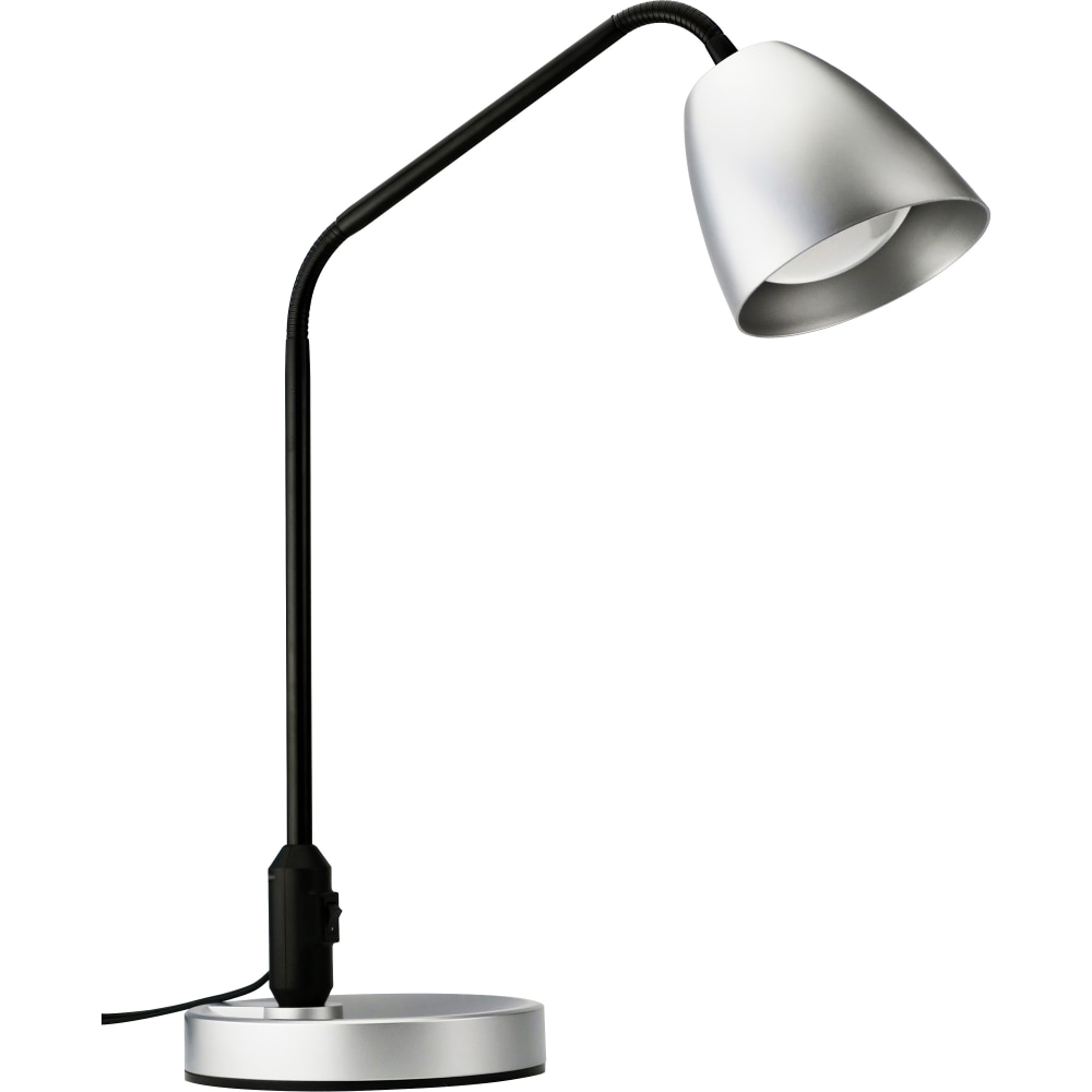Lorell 7-watt LED Desk Lamp - 20.9in Height - 6.9in Width - 7 W LED Bulb - Desk Mountable - Silver - for Home, Office, School (Min Order Qty 2) MPN:21600