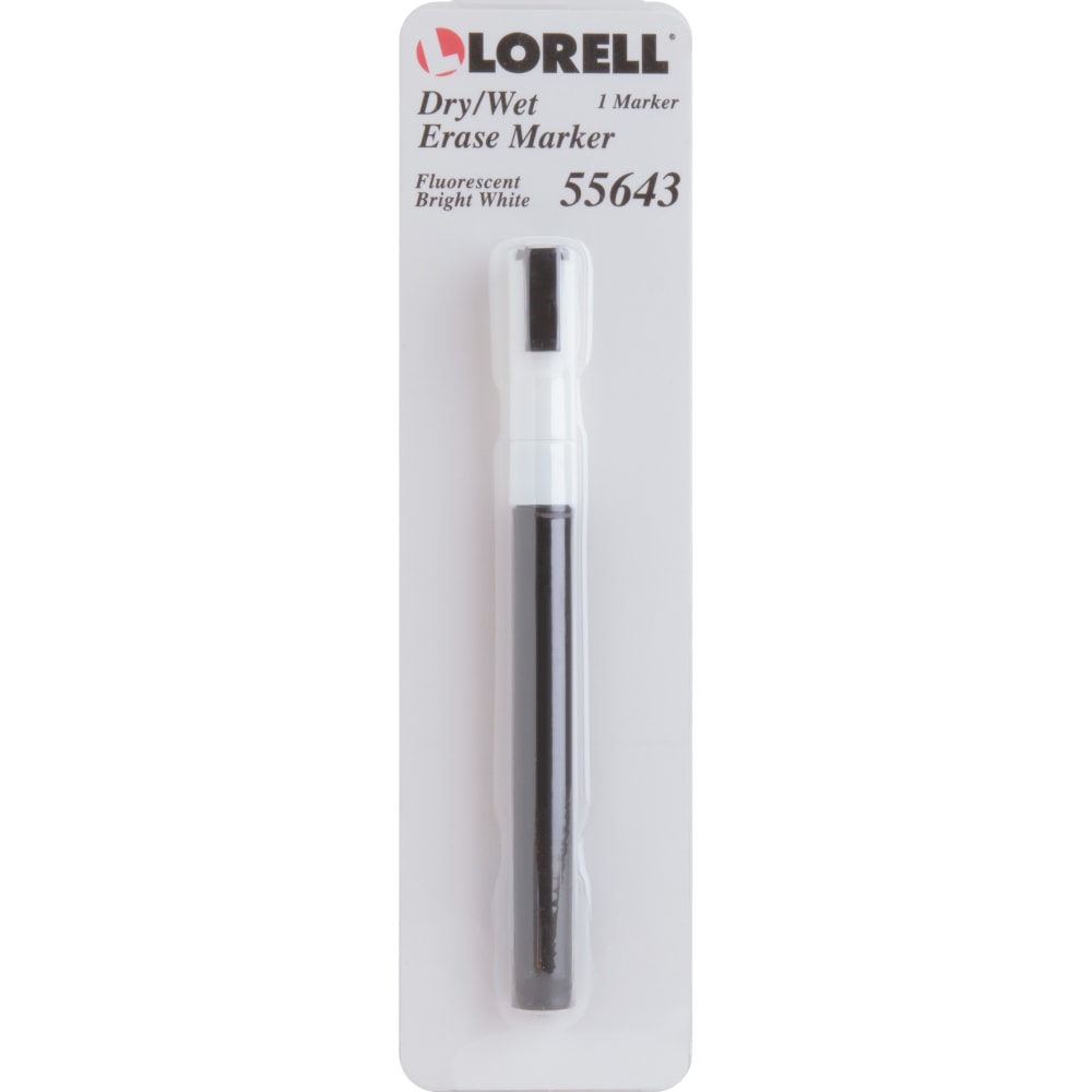 Lorell Magnetic Dry-Erase/Chalkboard Marker, White MPN:55643