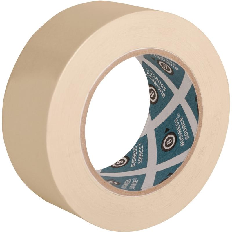 Business Source Utility-purpose Masking Tape - 60 yd x 2in- 3in Core - Tan - Crepe Paper Backing - - 16462 MPN:16462