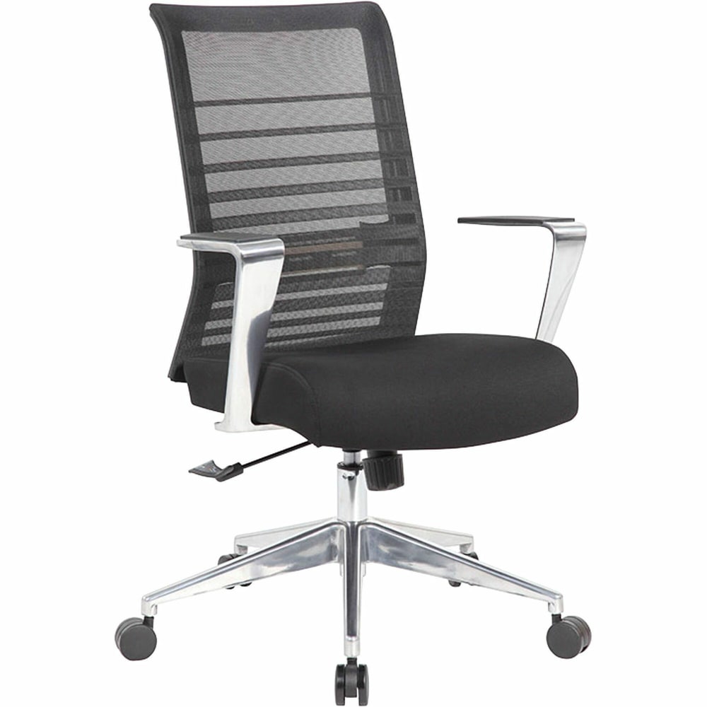 Lorell Horizontal Mesh High-Back Conference Chair - Black Seat Color - Fabric, Molded Foam Seat Material - Mesh Back Material - High Back - 1 Each MPN:00580