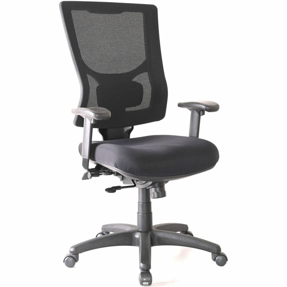 Lorell Conjure High-Back Office Chair - Fabric Seat Material - High Back - Black - Armrest - 1 Each MPN:62015