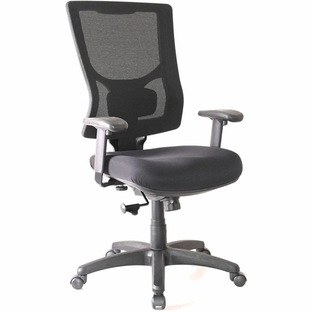 Lorell Conjure High-Back Swivel/Tilt Office Chair - Fabric, Polyurethane, Molded Foam Seat Material - High Back - Black - Armrest - 1 Each MPN:62018