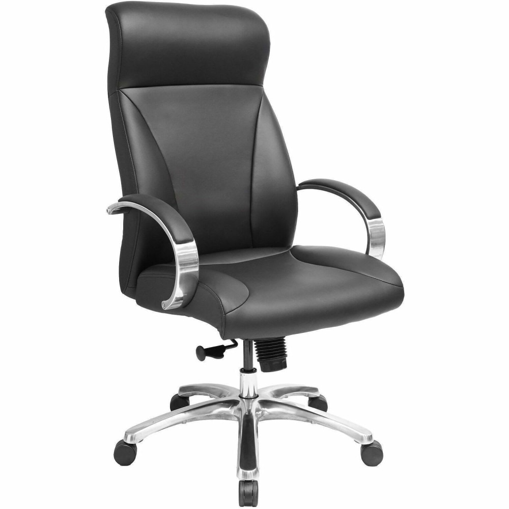 Lorell Pike High Back Executive Chair - High Back - Black - Polyurethane - Armrest - 1 Each MPN:63310