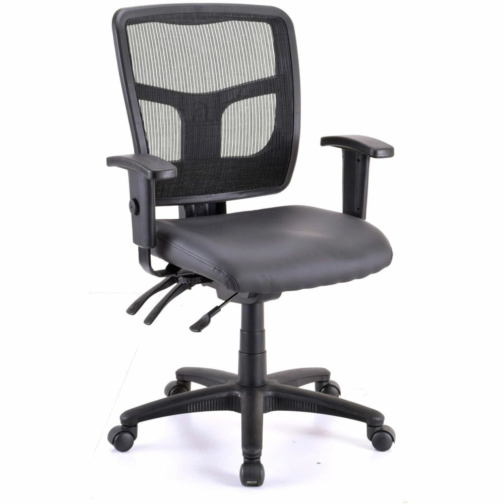 Lorell Executive Antimicrobial Mid-back Chair - Antimicrobial Vinyl Seat Material - Black Frame Color - 86241 MPN:86241