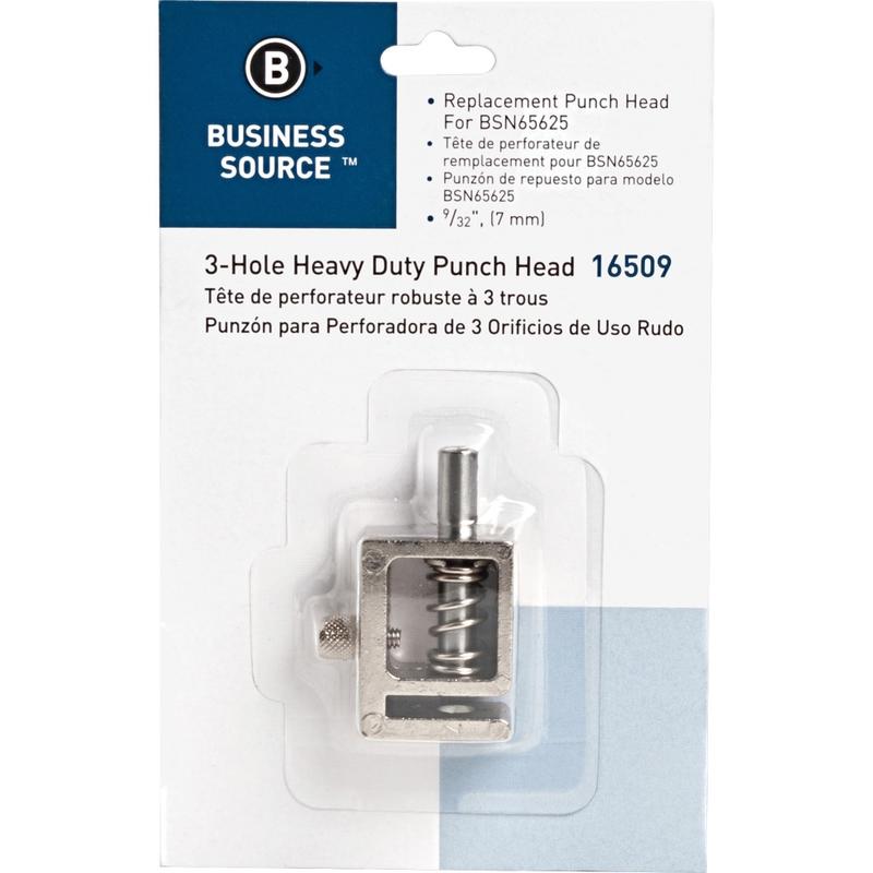 Business Source 9/32in Replacement Punch Head - 0.28in - Silver - 1 Each MPN:16509