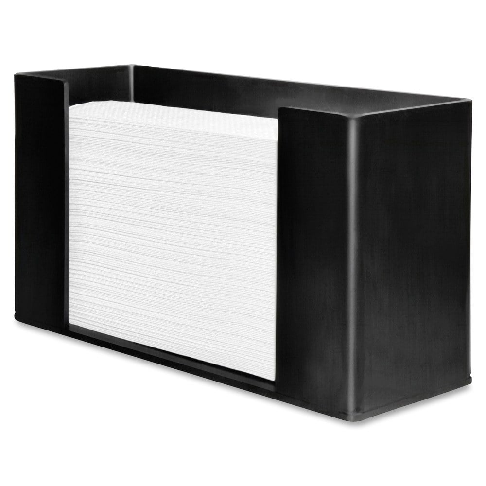 Genuine Joe Folded Paper Towel Dispenser - C Fold, Multifold Dispenser - 6.8in x 11.5inx 4.1in Depth - Acrylic - Black - Wall Mountable - 9 / Carton MPN:11524CT