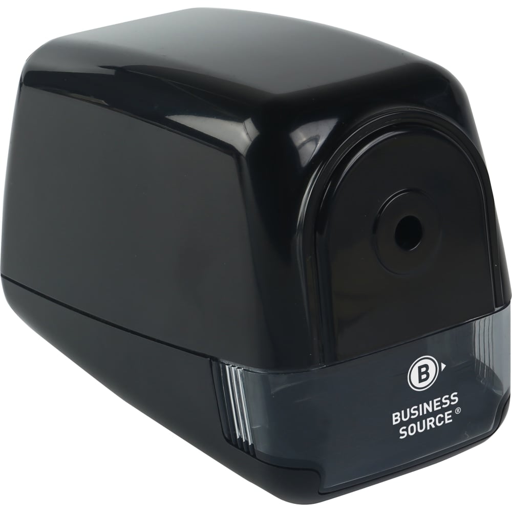 Business Source Electric Pencil Sharpener, Helical, AC Adapter Powered, 3.9inH x 4.5inW, Black MPN:02869