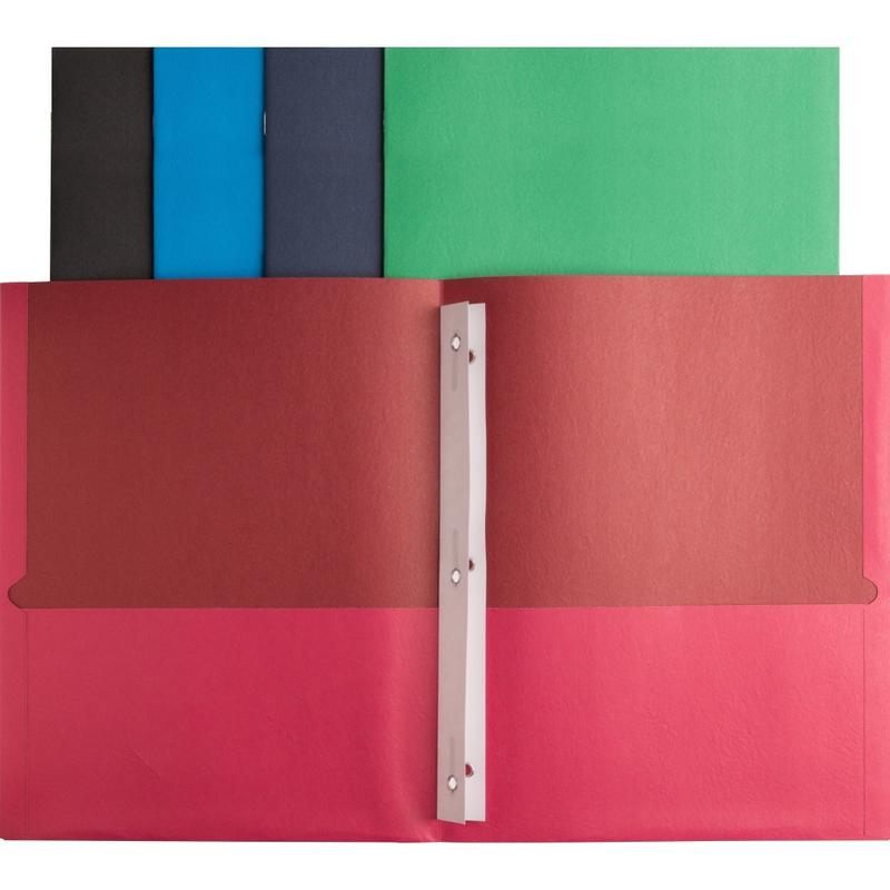 Business Source Letter Recycled Pocket Folder - 8 1/2inx11in - 100 Sheet Capacity - 3x Prong Fastener(s) - 78531 MPN:78531