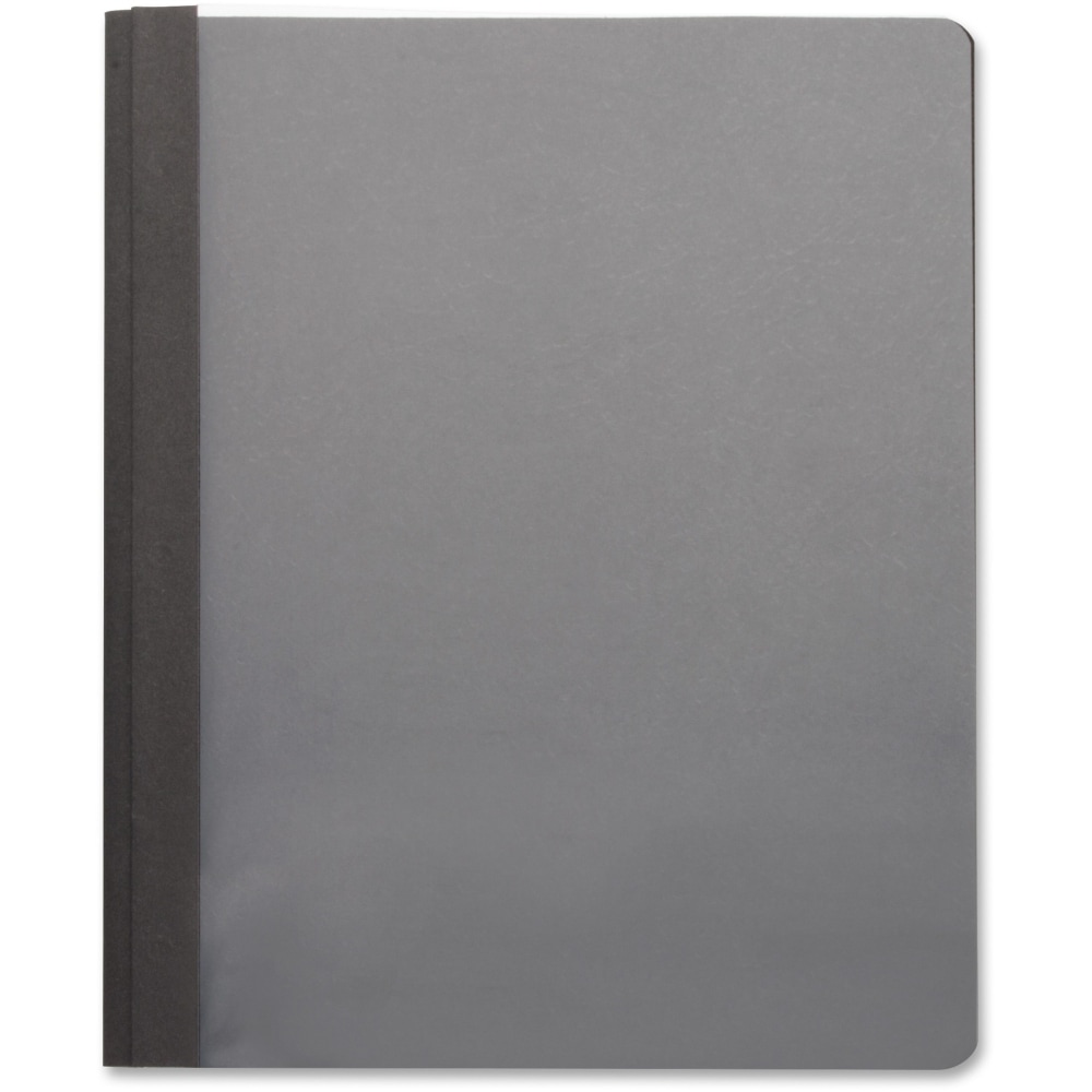 Business Source Letter Report Cover - 8 1/2in x 11in - 100 Sheets Capacity - 3 x Prong Fastener - Black - Textured, Non-stick - 25 / Box MPN:78520