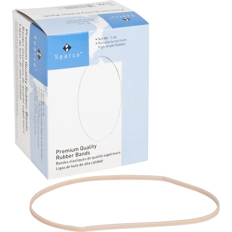 Sparco Premium Quality Rubber Bands - Size: #117B - 7in Length x 0.12in Width - 60 mil Thickness - Sustainable - 62 / Box - Natural MPN:117B14LB