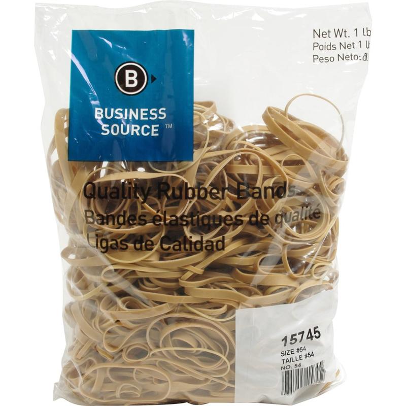 Business Source Quality Rubber Bands - Size: Assorted - Sustainable - Rubber - Crepe - 1 Pack MPN:15745