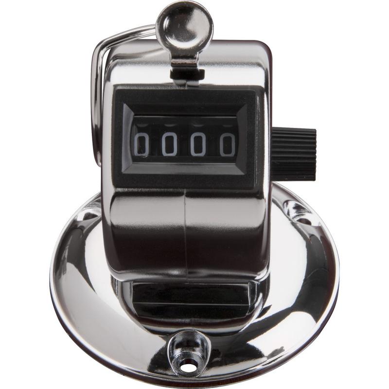 Sparco Tally Counters - 4 Digit - Finger Ring - Desktop - Chrome Plated Steel - Silver MPN:24200