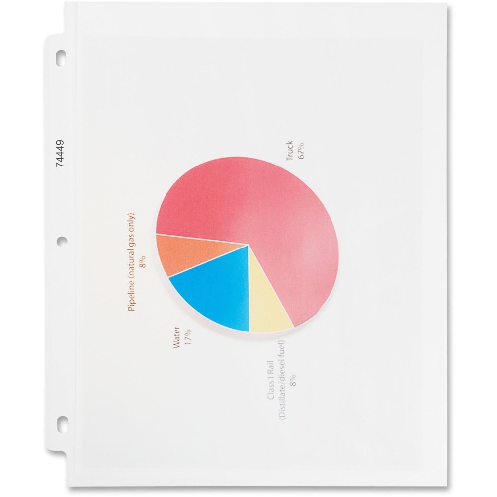 Business Source Nonglare Top-loading Sheet Protectors - 11inx9inx 3.3 mil Thickness - 74449 - 100/Pack MPN:74449