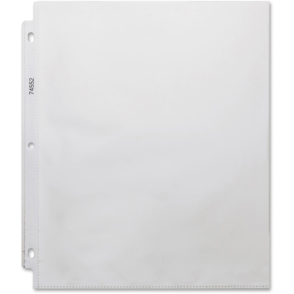 Business Source Heavyweight Sheet Protectors - 3.3 mil Thickness - For Letter 8 1/2in x 11in Sheet - 3 x Holes - Clear - Polypropylene - 200 / Box MPN:74552