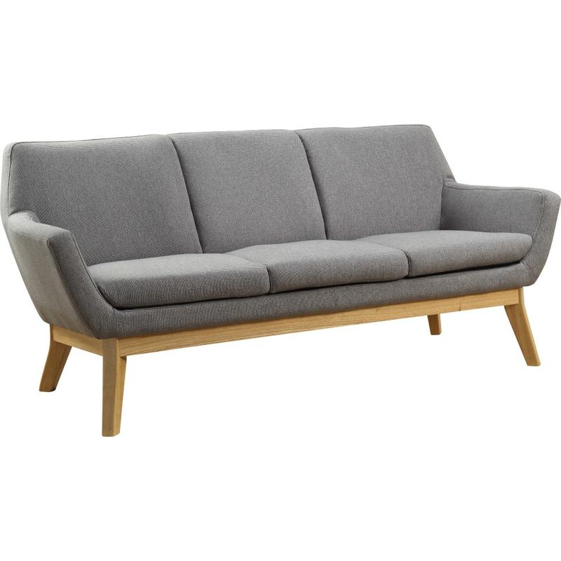 Lorell Quintessence Upholstered Sofa With Lumbar Support, Gray/Natural MPN:LLR68963