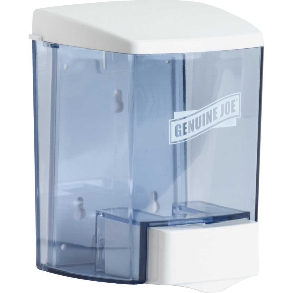 Genuine Joe 30 oz Soap Dispenser - Manual - 30 fl oz Capacity - See-through Tank, Water Resistant, Soft Push - 1Each (Min Order Qty 5) MPN:29425