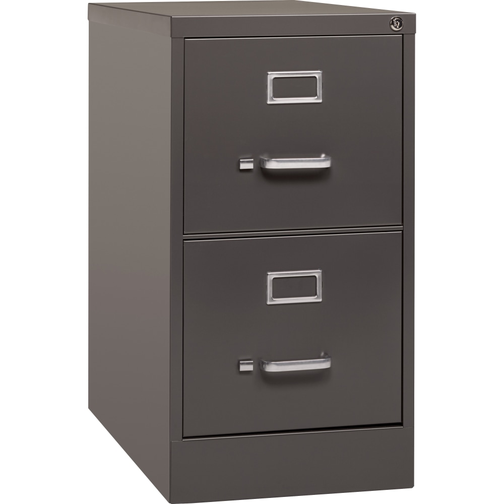 Lorell Fortress 26-1/2inD Vertical 2-Drawer Letter-Size File Cabinet, Medium Tone MPN:60156