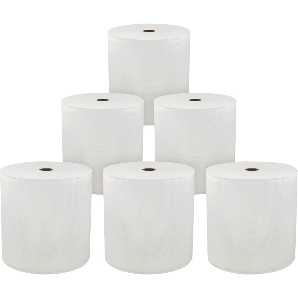 Genuine Joe 1-Ply Non- Hardwound Paper Towels, 850ft Per Roll, Pack Of 6 Rolls MPN:96850