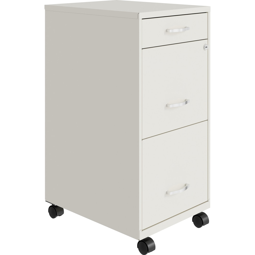 LYS NuSparc 18inD Vertical 3 Drawer Mobile File Cabinet, White, 1 Each MPN:VF318BMWE