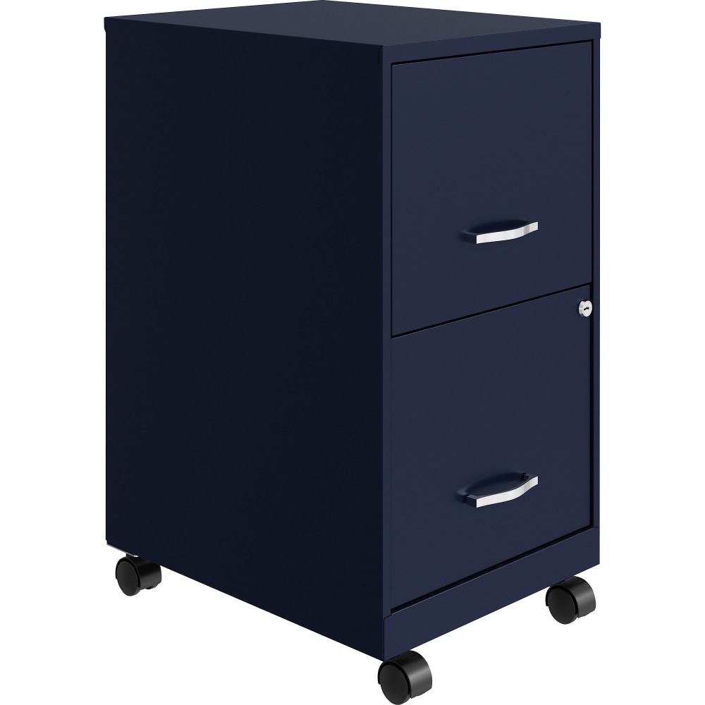 LYS NuSparc 2 Drawer Mobile File Cabinet, Navy, 1 Each MPN:VF218AMNY