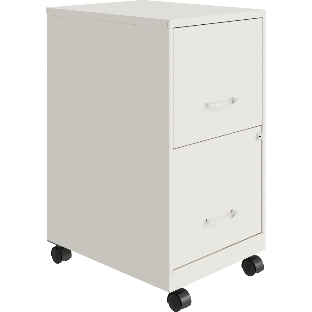 LYS NuSparc 18inD Vertical 2 Drawer Mobile File Cabinet, White, 1 Each MPN:VF218AMWE