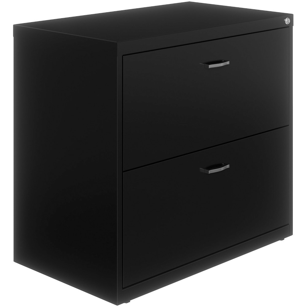 LYS NuSparc 30inW Lateral File 2 Drawer w/ Arc Pull, Black, 1 Each MPN:LF218AABK