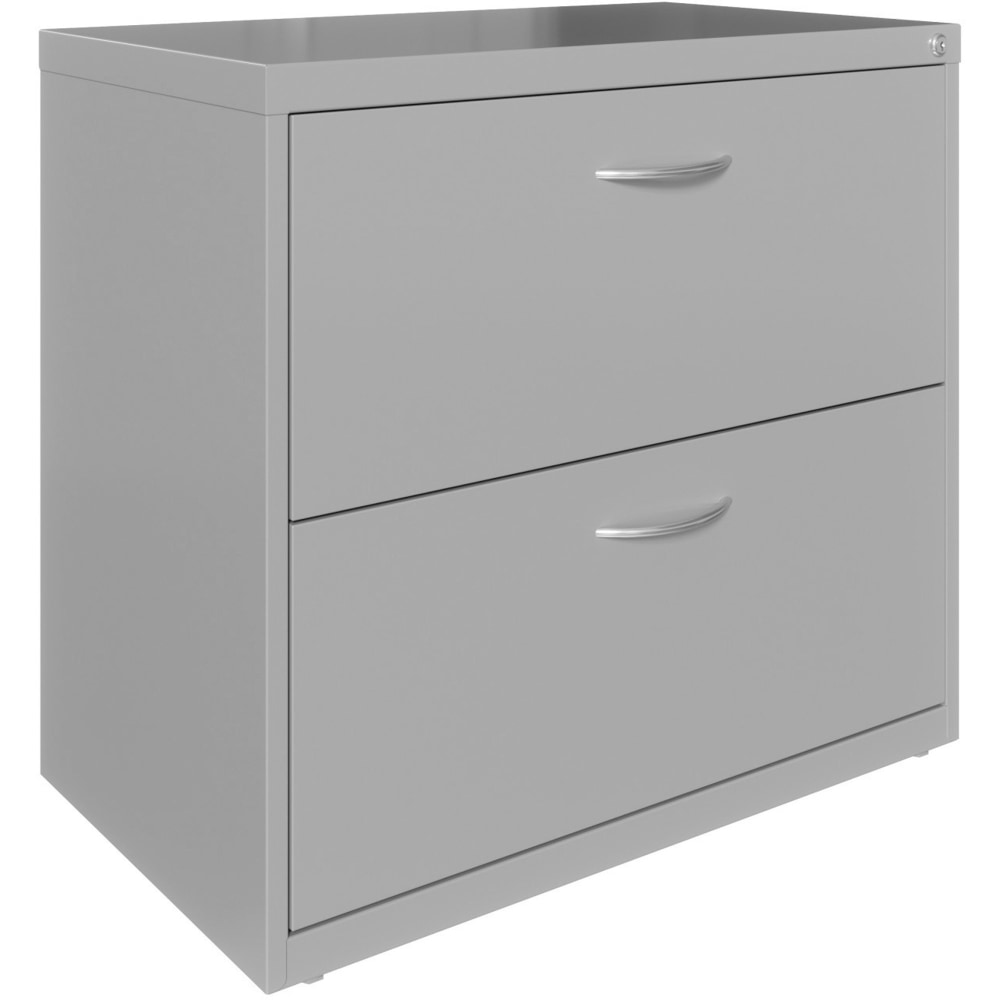 LYS NuSparc 30inW Lateral File 2 Drawer w/ Arc Pull, Silver, 1 Each MPN:LF218AASR