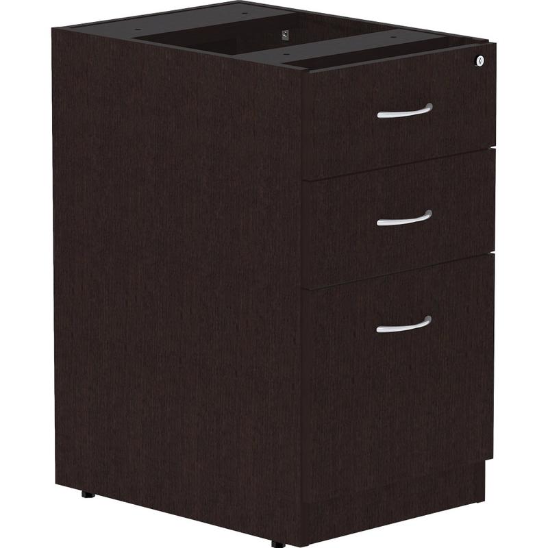 Lorell Essentials 22inD Vertical 3-Drawer Pedestal File Cabinet, Espresso MPN:LLR18220