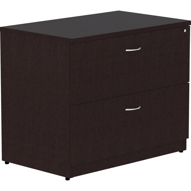 Lorell Essentials 29-1/2inW x 22inD Lateral 2-Drawer File Cabinet, Espresso MPN:LLR18223
