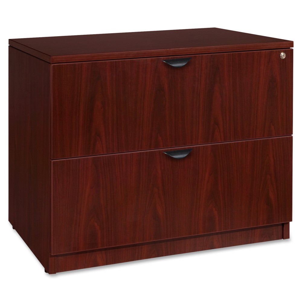 Lorell Prominence 2.0 36inW x 22inD Lateral 2-Drawer File Cabinet, Mahogany MPN:PL2236MY