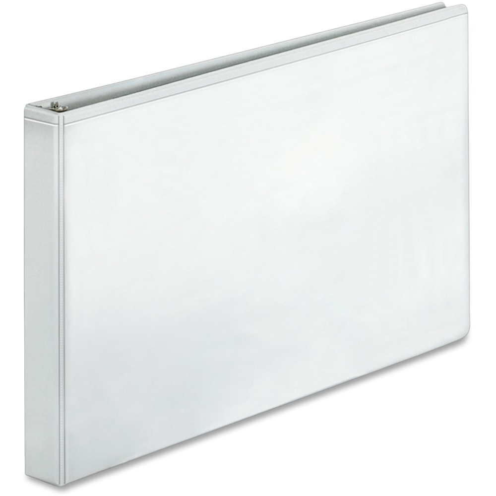 Business Source Tabloid-Size Reference 3-Ring Binder, 1in Rings, White MPN:45100