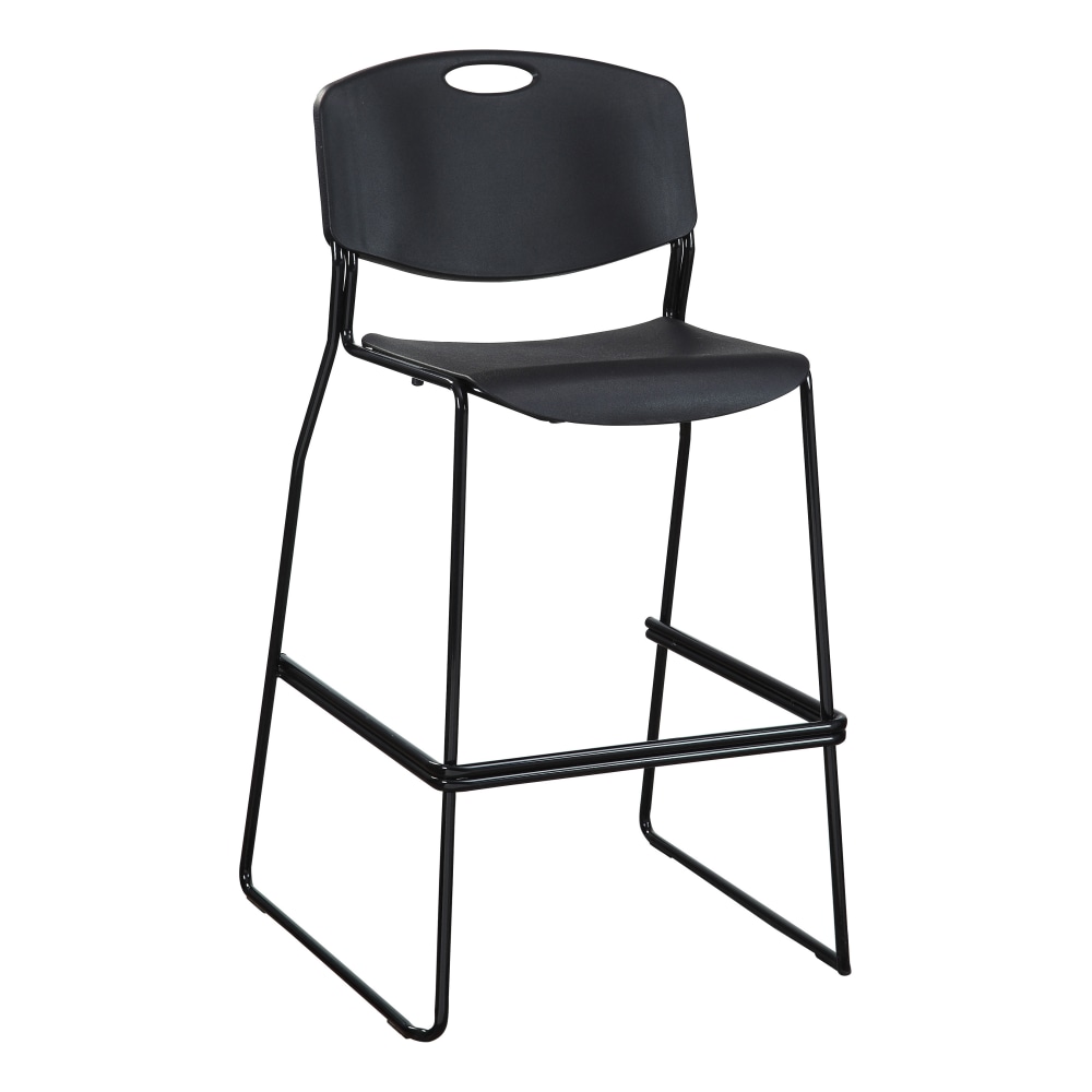 Lorell Heavy-Duty Bistro Stack Chairs, Black, Set Of 2 MPN:LLR62535