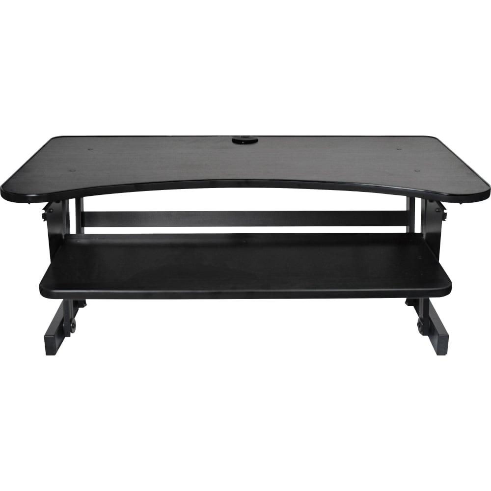 Lorell Deluxe Sit-To-Stand Desk Riser, 16-1/2inH x 38inW x 28inD, Black MPN:99759