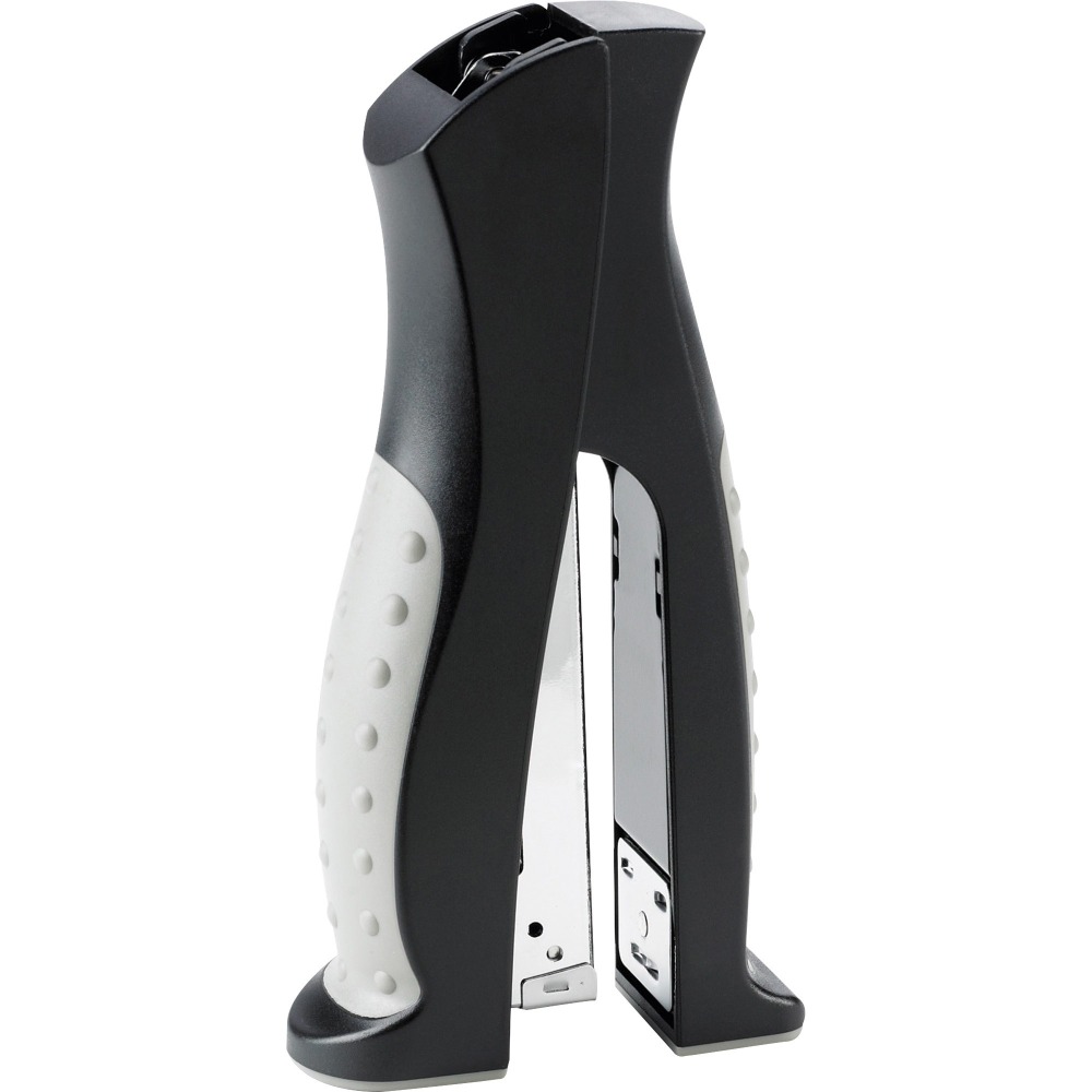 Business Source Full Strip Vertical Desk Stapler - 20 Sheets Capacity - 210 Staple Capacity - Full Strip - Gray MPN:65646