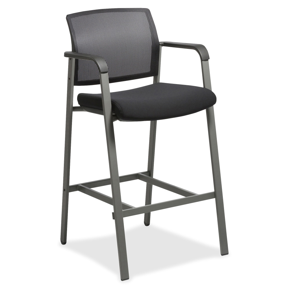 Lorell Mesh Back Stackable Guest Stool, Black/Gray MPN:30954