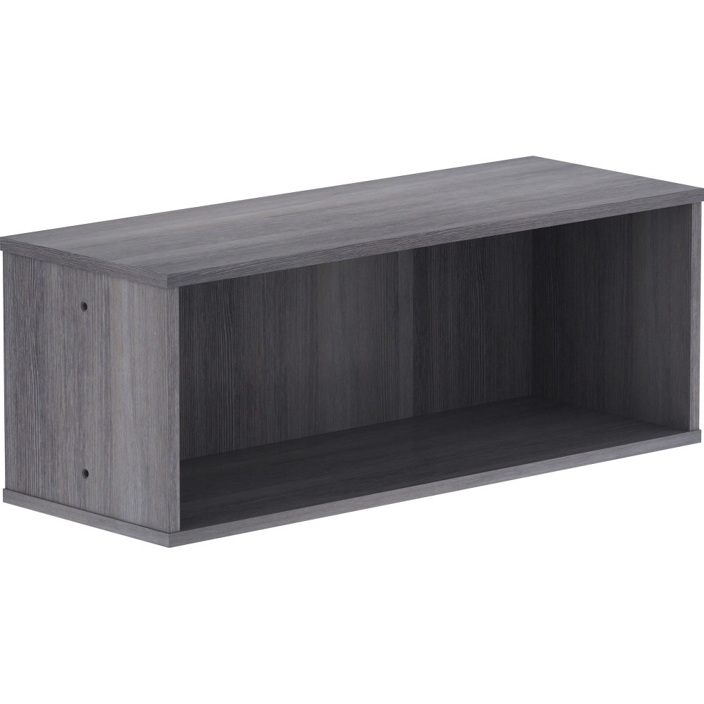 Lorell Panel System Open Storage Cabinet, 12.1inH x 32.5inW x 11.8inD, Charcoal, Laminate MPN:90281
